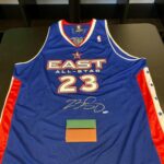 Beautiful Lebron James Signed 2005 First All Star Game Jersey Upper Deck UDA COA – Autographed NBA Jerseys