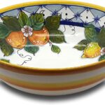 Large Ceramic Bowl for Kitchen – Italian dinnerware pasta bowl – Platter serving tray – Hand painted Tuscan pottery bowls – Made in Italy plates set – Ceramics salad tuscan soul pottery