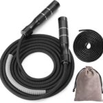Weighted Jump Rope for Men and Women 1 LB Ball Bearing Rapid Speed Skipping Rope for Workout Fitness Exercise Aluminum Handle Adjustable Length Fabric Cotton and Solid PVC