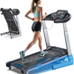 WELLFIT Treadmill with 15% Auto Incline, 400lbs Treadmills with Handlebar for Home, Voice Control Mute Remote, Under Desk Treadmill for Home Small Office, Walking Pads Work with KINOMAP Apple Health