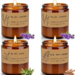 Candles for Home Scented, Candle Gift Set for Thanksgiving Christmas Holiday, Aromatherapy Candles for Women Stress Relief | Meditation | Yoga | SPA | Relaxing,7.1 oz Non Toxic Soy Candles- Pack of 4