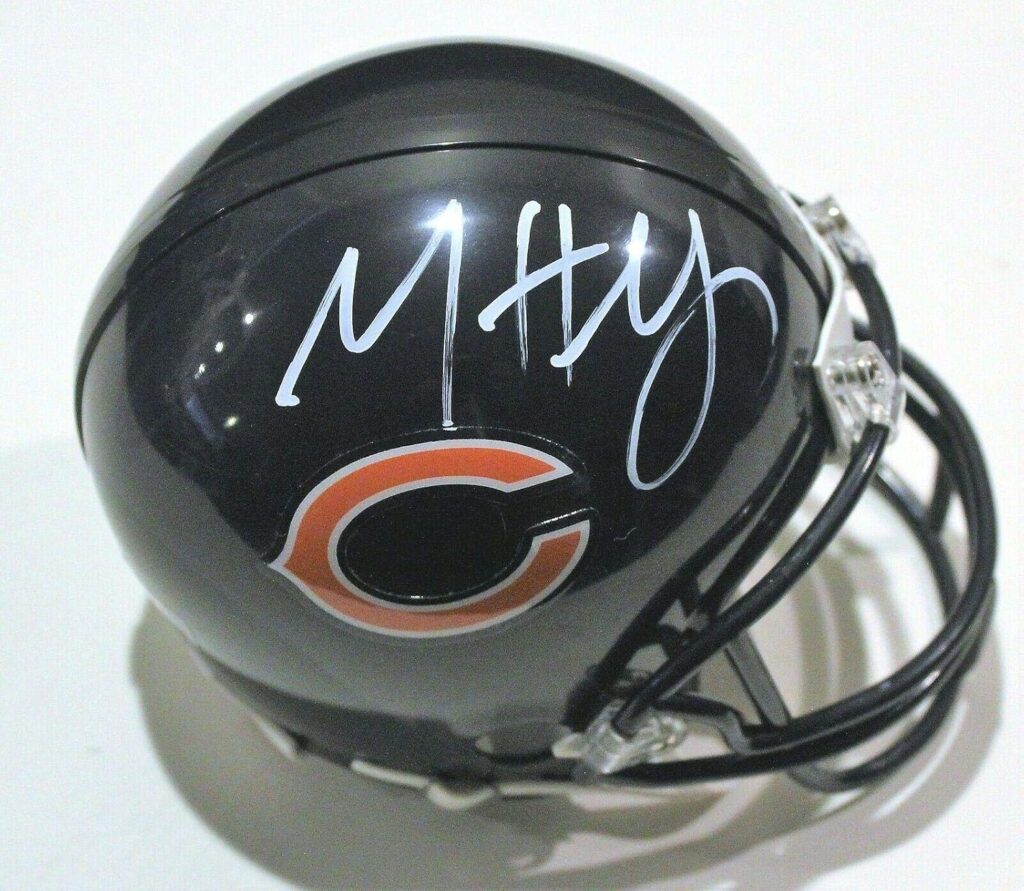 Matt Nagy Signed Chicago Bears Mini Football Helmet W/COA 2019 #1 – Autographed NFL Mini Helmets