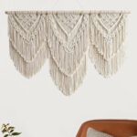 large macrame wall hanging – Boho Tapestry Macrame Wall Decor Art- Chic Bohemian Handmade Woven Tapestry Home Decoration for Bedroom Living Room Apartment Wedding Party – 43″x32″ (Double-layer)