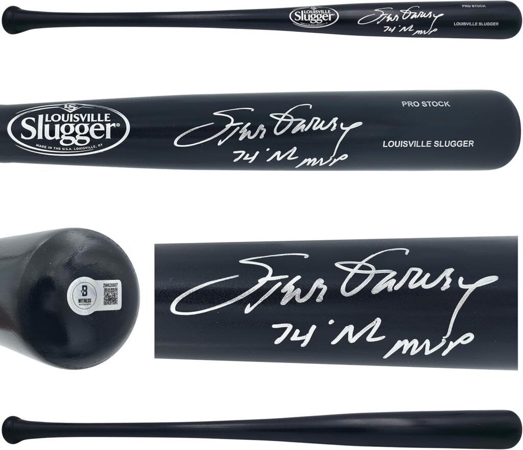 Steve Garvey Autographed Black Slugger Louisville Pro Stock Baseball Bat Dodgers Los Angeles “74 NL MVP” Beckett BAS Witness Stock #241443