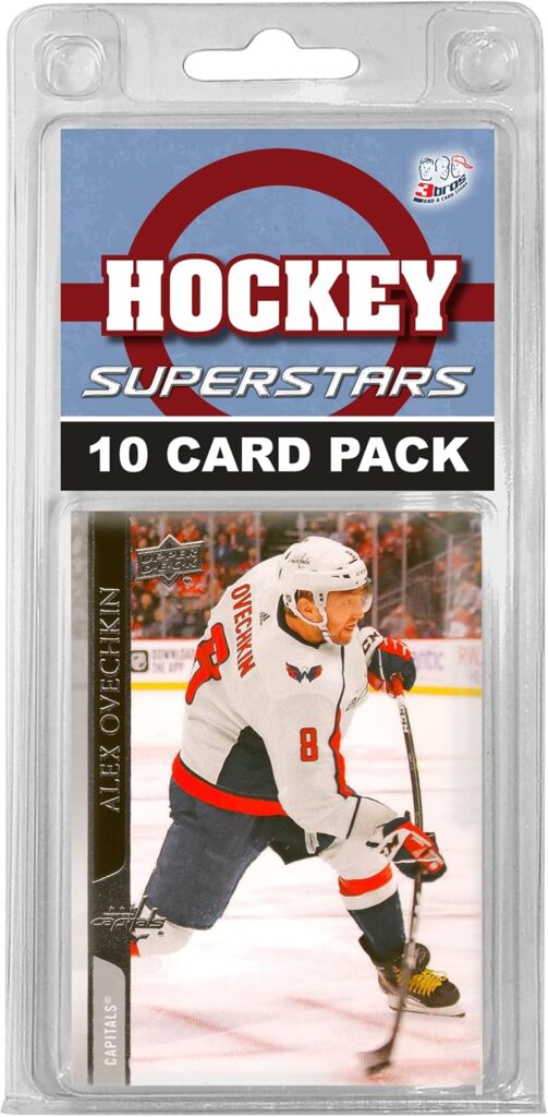 Washington Capitals- (10) Card Pack NHL Hockey Different Capital Superstars Starter Kit! Comes in Souvenir Case! Great Mix of Modern & Vintage Players for the Ultimate Capitals Fan! By 3bros