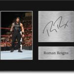 HWC Trading Roman Reigns Gifts Signed Printed Autograph WWE Wrestling Print Photo Picture Display – US Letter Size