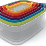 Joseph Joseph Nest Lock Plastic BPA Free Food Storage Container Set with Lockable Airtight Leakproof Lids, 12-Piece, Multi-Color