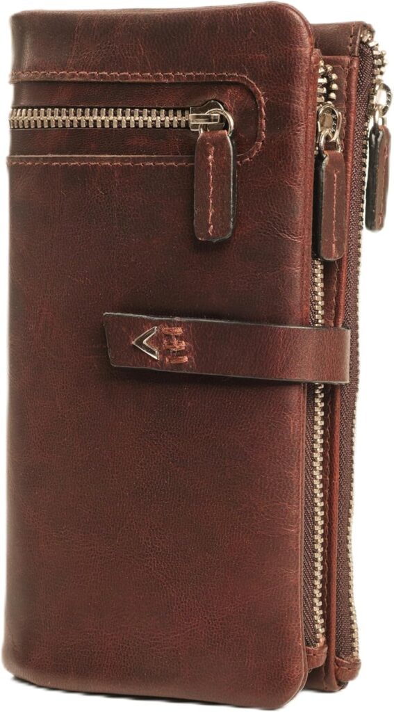 Leather Purses for Women – Elegant Ladies Purse – RFID Wallet for Women – Leather Handcrafted Ladies Wallet – Small & Colourful with Coin Pocket & Cards – For daily Use – Box for Gift.