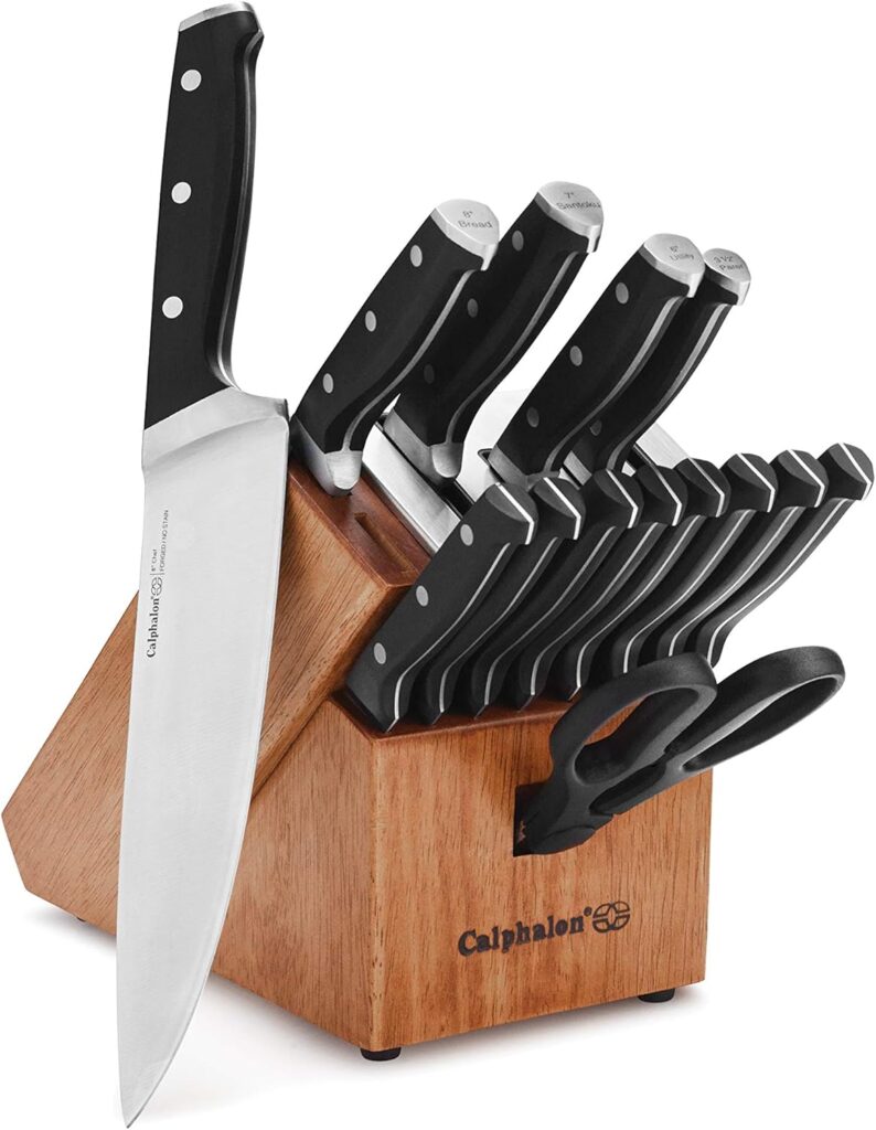 Calphalon Classic Self-Sharpening Cutlery Knife Block Set with SharpIN Technology, 15 piece