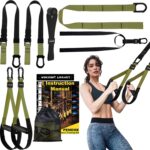 Home Resistance Training Kit | Full-Body Workout with Suspension Trainer Straps, Door Anchor, Handles, and Carrying Bag | Complete Home Gym Equipment