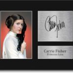 HWC Trading Carrie Fisher Gift USL Signed Printed Autograph Star Wars Gifts Print Photo Picture Display – US Letter Size