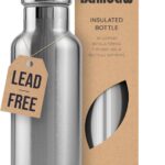 Bambaw Insulated Water Bottle 24oz | Stainless Steel Water Bottle | Insulated Water Bottles | Travel Water Bottle | Metal Water Bottle | Large Water Bottle | Reusable Water Bottle 750 ml