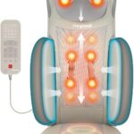 Shiatsu Neck Back Massager with Heat, 2025 Upgraded Massage Chiar Pad with Height Adjustment, Compression, Vibration, Full Body Seat Massager for Home, Office, Gifts for Men, Women