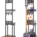 Vacuum Stand for Dyson V15 V12 V11 V10 V8 V7 V6 Gen5, Standing Dock with Accessory Holder, Vacuum Attachments for Dyson Replacement Parts, Floor Docking Station with Cordless Vacuum Storage Organizer
