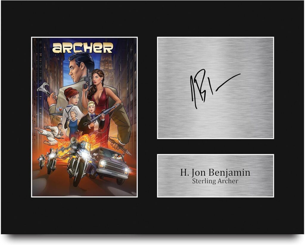 HWC Trading H. Jon Benjamin Archer Gifts Printed Signed Autograph Picture for TV Show Fans – US Letter Size