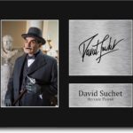 HWC Trading David Suchet Gifts Signed Printed Autograph Poirot Photo Display – US Letter Size