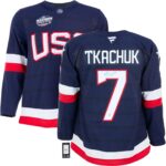 Brady Tkachuk Signed USA 4 Nations Face-Off FNTCS Premium Jersey