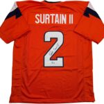 Autographed/Signed Patrick Surtain II Denver Orange Football Jersey JSA COA #2