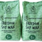 American Soy Organics Freedom Soy Wax Beads for Candle Making – Natural Candle Making Supplies – Paraffin-Free, Beeswax-Free Candle Wax for Container Candles, Tealights and Wax Melts, 10 lbs