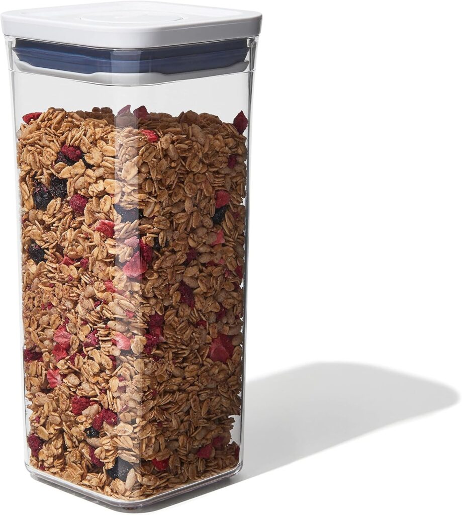 OXO Good Grips POP Container – Airtight Food Storage – Small Square Medium 1.7 Qt Ideal for granola, dried beans and snacks