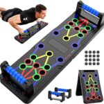 Solid Push Up Board 15 in 1 Home Workout Equipment Multi-Functional Pushup Stands System Fitness Floor Chest Muscle Exercise Professional Equipment Burn Fat Strength Training Arm Men & Women Weights