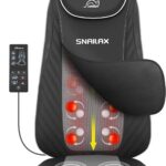 Snailax Shiatsu Back Massager with Heat, Upgraded Electric Deep Tissue Kneading Full Body Massage Chair for Back Pain, Home, Office Use, Gifts for Men, Women