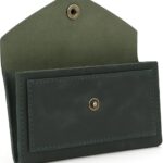 Green Leather Money Bag Wallets for Women – Handcrafted Leather Cash Envelopes for Budgeting Binder – Currency Holder Money Bag for Cash, Money Organizer for Cash Travel Purses for Women