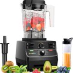 Professional Smoothie Blender, Countertop Blender, Commercial Blender 2200W High Power with 68oz Pitcher, Smart Timer, blenders for kitchen for smoothies, ice, Soup, fish, Dessert With 1 Juice Glass