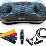 Lifepro Waver Vibration Plate Exercise Machine for Lymphatic Drainage, Muscle Activation, Full-Body Workout Vibrating Platform with Loop Bands, Fitness Equipment for Strength Toning & Fat Loss