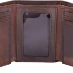 Stealth Mode Trifold Leather Wallet for Men with RFID Blocking
