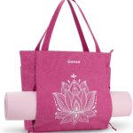 Gonex Yoga Mat Bag, Large Tote Bag with Multi Pockets for Women Men, Canvas Mat Carrier, Full Zipper Easy Access for Pilates Gym Travel