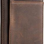 Travelambo Slim Wallet Front Pocket Minimalist Leather RFID Blocking Medium Size