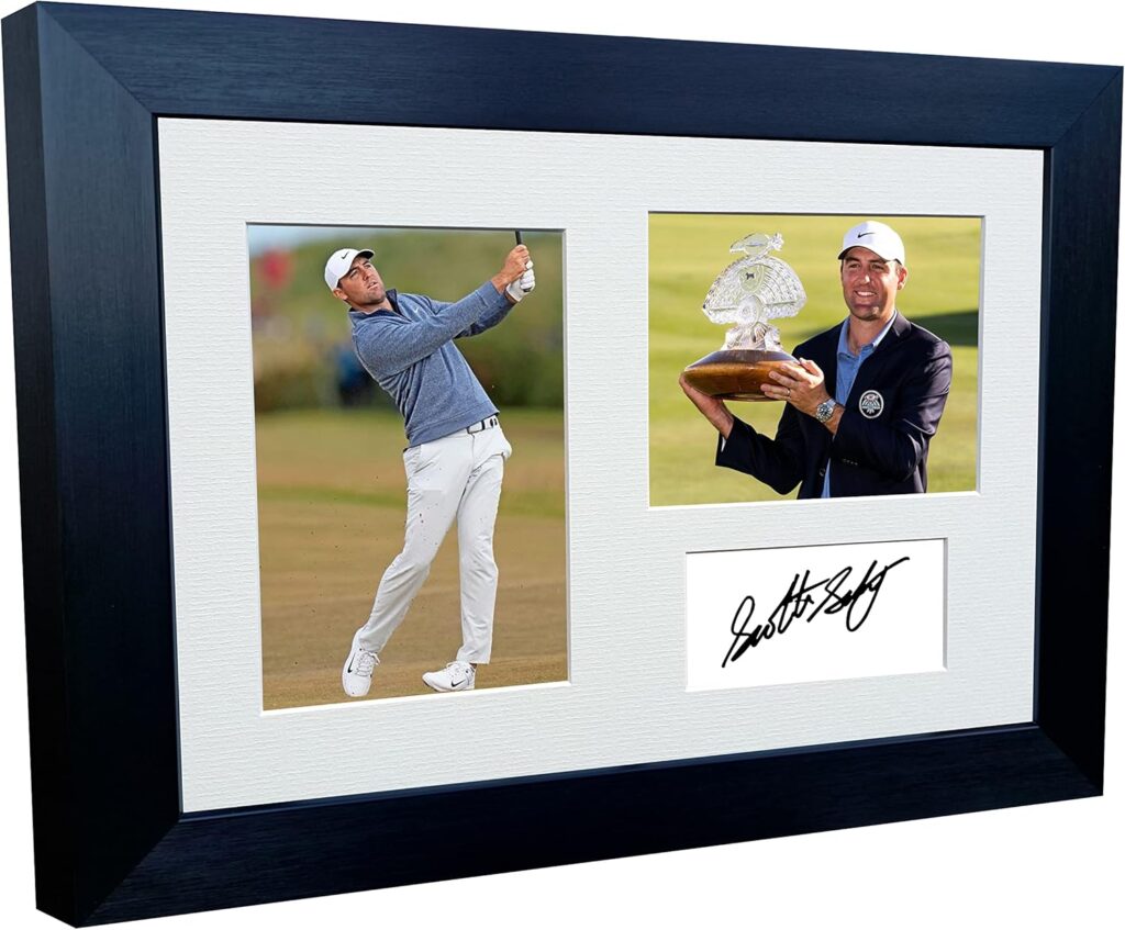 Kitbags & Lockers Scott Scottie Scheffler US Open PGA Tour Champion Autographed Signed 12×8 A4 Photo Photograph Picture Frame Poster Gift