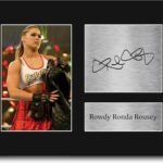HWC Trading Ronda Rousey Gifts Signed Printed Autograph WWF WWE Wrestling Print Photo Picture Display – US Letter Size