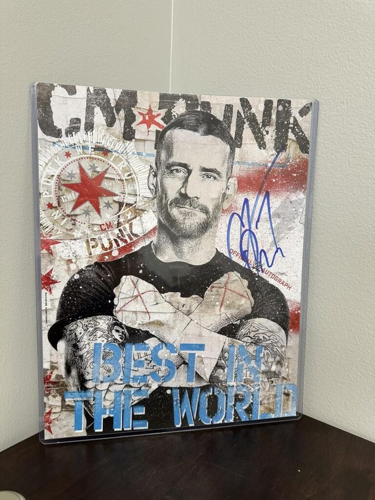 CM Punk Signed Official WWE Monday Night Raw (11×14) Autographed (2024) – Autographed Wrestling Photos