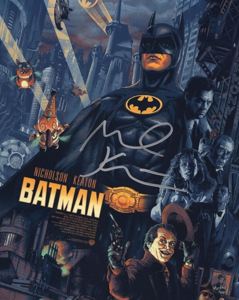 RP Michael Keaton Signed Batman Photo 8×10 Reprint COA Certificate of Authentication Autographed Movie Poster