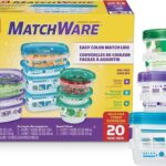 Glad GladWare Matchware Food Storage Containers, Value Pack – BPA Free Containers and Lids in a Variety of Sizes to Hold and Store Food Lock Tight Seal, 20 Count