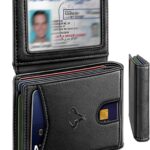 BULLIANT Men Wallet, Slim Leather Wallet Front Pocket Card Holder Gift For Men 11 Slots RFID Blocking