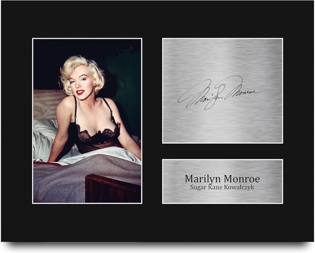 HWC Trading Marilyn Monroe Some Like It Hot Gifts Printed Signed Autograph Picture for Movie Memorabilia Fans – US Letter Size