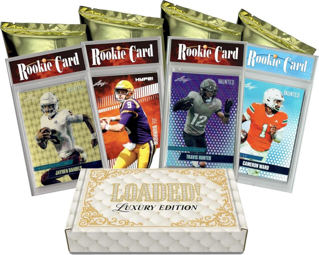 LOADED! LUX Football Limited Edition Collector’s Box: 4 Certified Mint+ Leaf Rookie Cards & Rarities – Travis Hunter, Josh Allen, Cam Ward, Jayden Daniels, Bo Nix & More