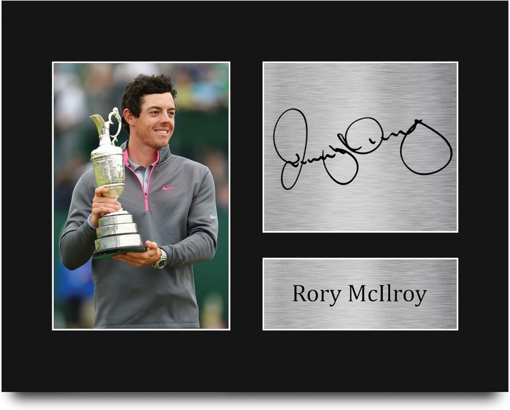 HWC Trading Rory McIlroy Gifts Signed Printed Autograph Golf Photo Display – US Letter Size