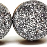 Stud Earrings, Sparkle, 10 mm, Handmade, Stainless Steel Posts for Sensitive Ears, Stud for Women Men Girls