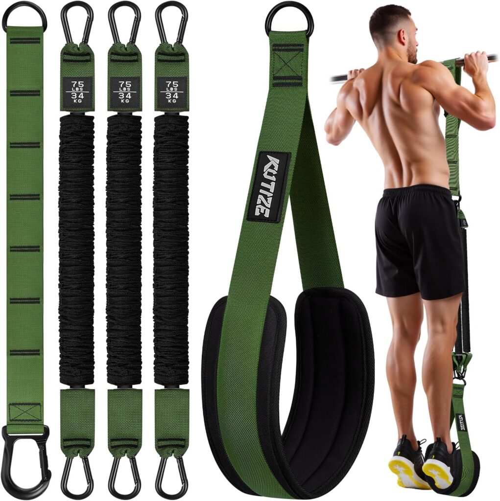 Pull Up Assistance Bands, Pull Up Bar Resistance Bands, Pull Up Bands for Enhanced Strength Training, Muscle Training, 3 Heavy-Duty Adjustable Pull Up Assist Strap & Comfortable Foot Strap