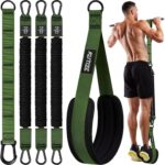 Pull Up Assistance Bands, Pull Up Bar Resistance Bands, Pull Up Bands for Enhanced Strength Training, Muscle Training, 3 Heavy-Duty Adjustable Pull Up Assist Strap & Comfortable Foot Strap