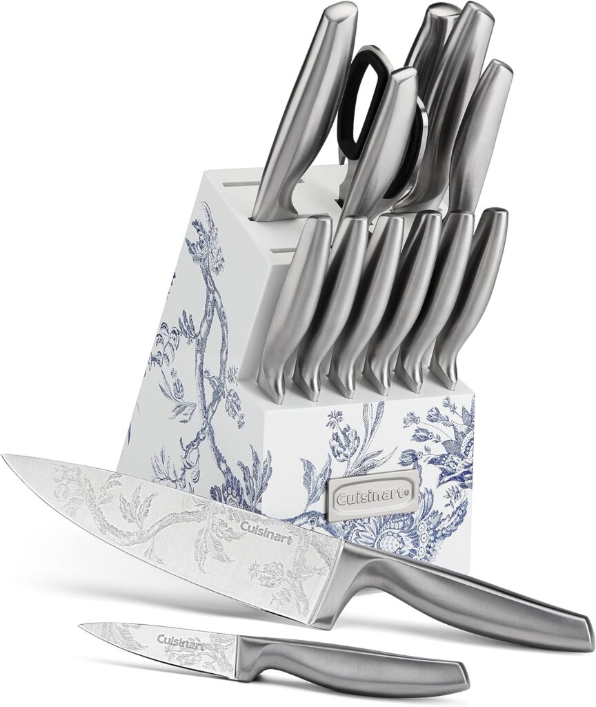 Cuisinart 15pc Caskata Collection™ Stainless Steel Hollow Handle Cutlery Block Set, C77SS-15PKCA