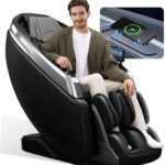 iBooMas 4D Massage Chair, Zero Gravity Massage Chair Full Body with 24 Modes,Automatic Footrest Extension,Sleep Mode,Shoulder Waist and Instep Heat,APP Control,Foot Roller,IBM-P03(Black)