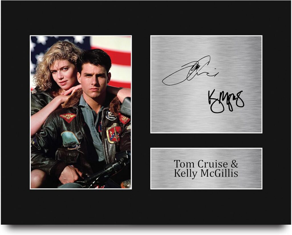 HWC Trading Tom Cruise & Kelly McGillis Top Gun Maverick & Charlie Gifts Printed Signed Autograph Picture for Movie Memorabilia Fans – US Letter Size