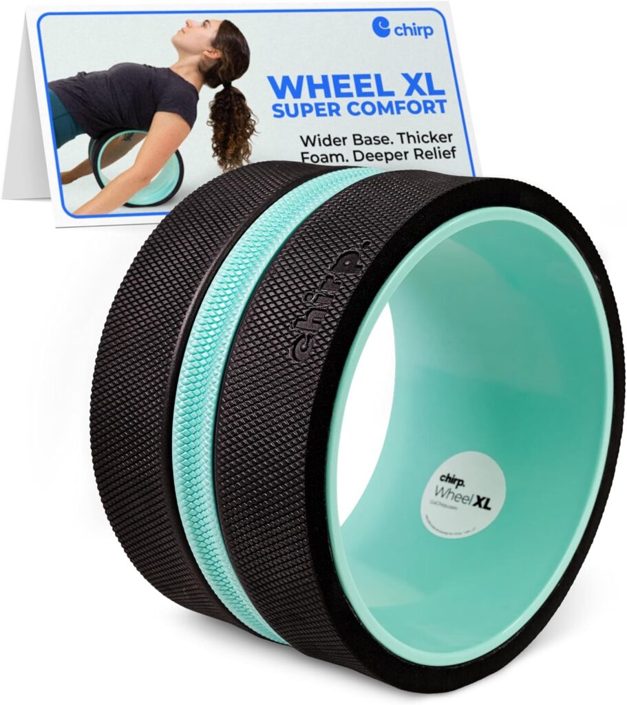 Chirp Wheel XL – Super Comfort Back Massage Roller – Wider Back Stretcher & Cracking Device, Plush Cushion, Enhanced Stability, Spinal Protection, Point Pressure | High Density Foam, Up to 500 lbs