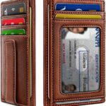 BULLIANT Men Wallet,Slim Leather Wallet Money Clip Card Hodler For Men Gift 8 Cards RFID Blocking