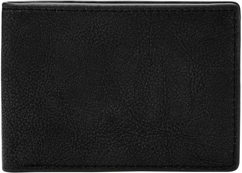 Fossil Men’s Leather Slim Minimalist Bifold Front Pocket Wallet for Men